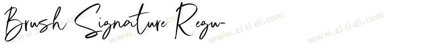Brush Signature Regu字体转换